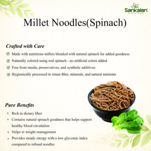 Millet Noodles Spinach
