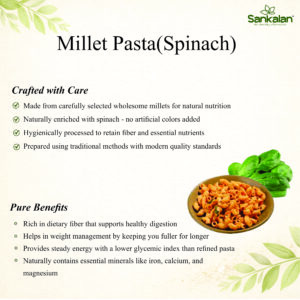 Millet Pasta Spinach